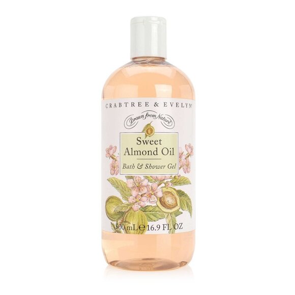 NEW Crabtree & Evelyn Bath and Shower Gel Sweet Almond Oil 16.9 Fl Oz 500 ml - Picture 1 of 1